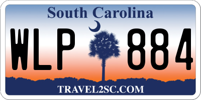 SC license plate WLP884