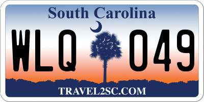 SC license plate WLQ049