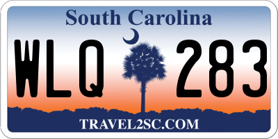 SC license plate WLQ283