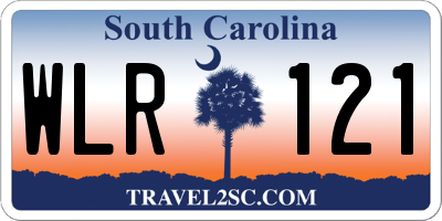 SC license plate WLR121