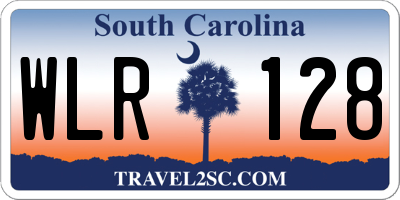 SC license plate WLR128