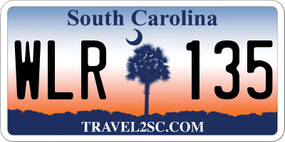 SC license plate WLR135