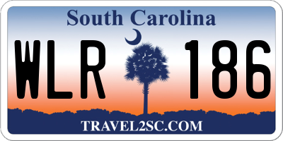 SC license plate WLR186