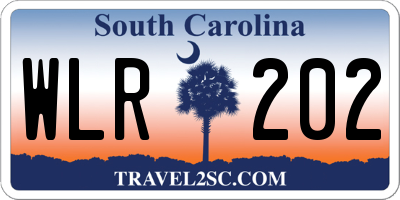 SC license plate WLR202