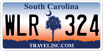 SC license plate WLR324