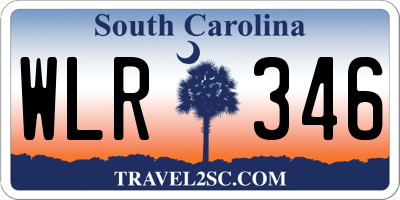 SC license plate WLR346