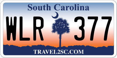 SC license plate WLR377