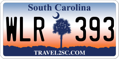 SC license plate WLR393