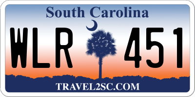 SC license plate WLR451