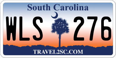 SC license plate WLS276