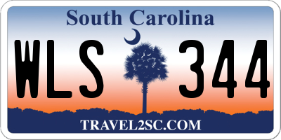 SC license plate WLS344