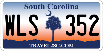 SC license plate WLS352