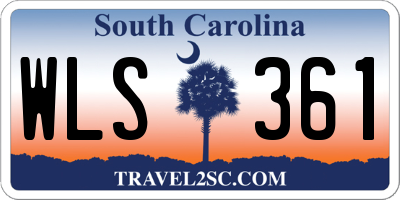 SC license plate WLS361