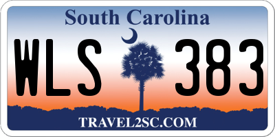 SC license plate WLS383