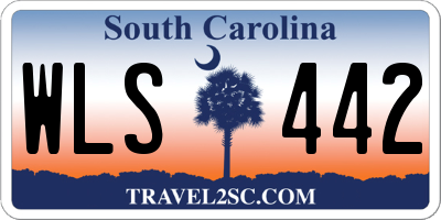 SC license plate WLS442