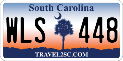 SC license plate WLS448