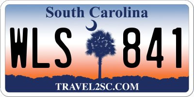 SC license plate WLS841