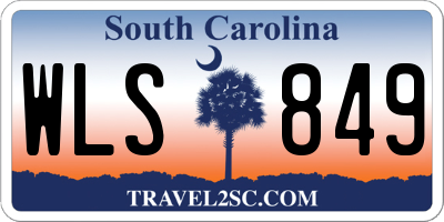 SC license plate WLS849