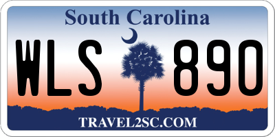 SC license plate WLS890