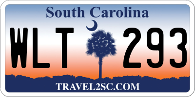 SC license plate WLT293