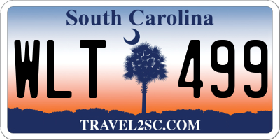 SC license plate WLT499