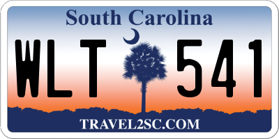 SC license plate WLT541