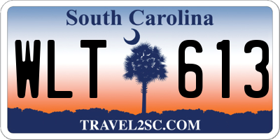 SC license plate WLT613