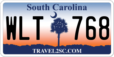 SC license plate WLT768