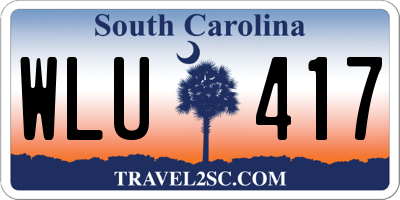 SC license plate WLU417
