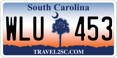 SC license plate WLU453