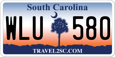 SC license plate WLU580