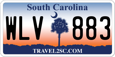 SC license plate WLV883