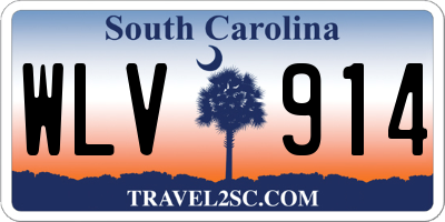 SC license plate WLV914