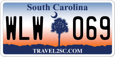 SC license plate WLW069