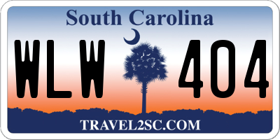 SC license plate WLW404