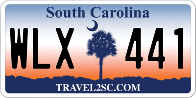 SC license plate WLX441