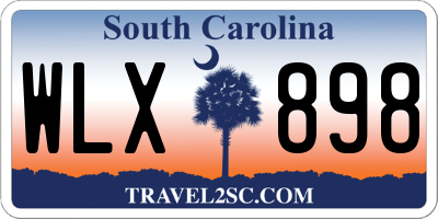 SC license plate WLX898