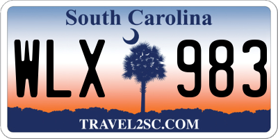 SC license plate WLX983