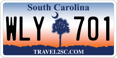 SC license plate WLY701