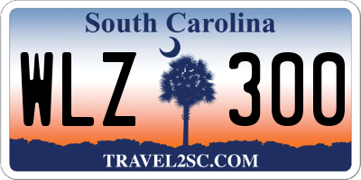 SC license plate WLZ300