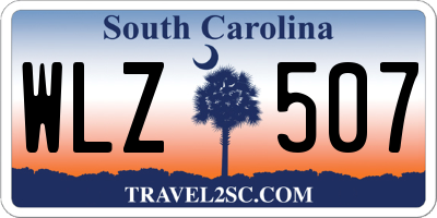 SC license plate WLZ507