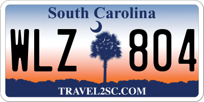 SC license plate WLZ804