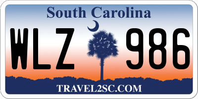 SC license plate WLZ986