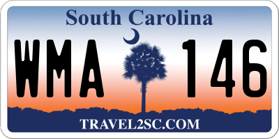 SC license plate WMA146