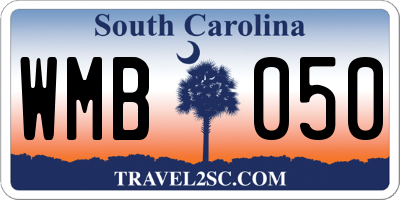 SC license plate WMB050