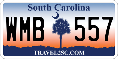 SC license plate WMB557