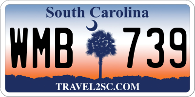 SC license plate WMB739