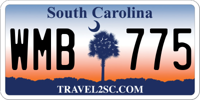 SC license plate WMB775