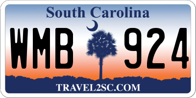 SC license plate WMB924