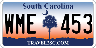 SC license plate WME453